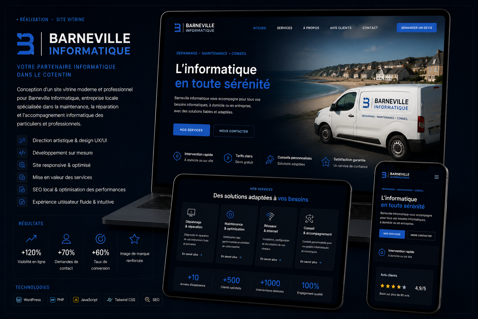Barneville Informatique — aperçu projet