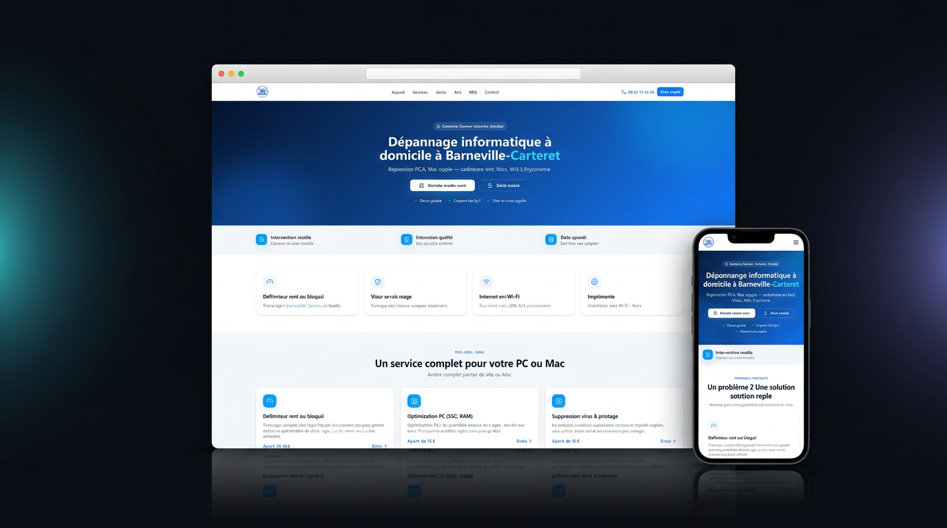 Barneville Informatique — aperçu projet