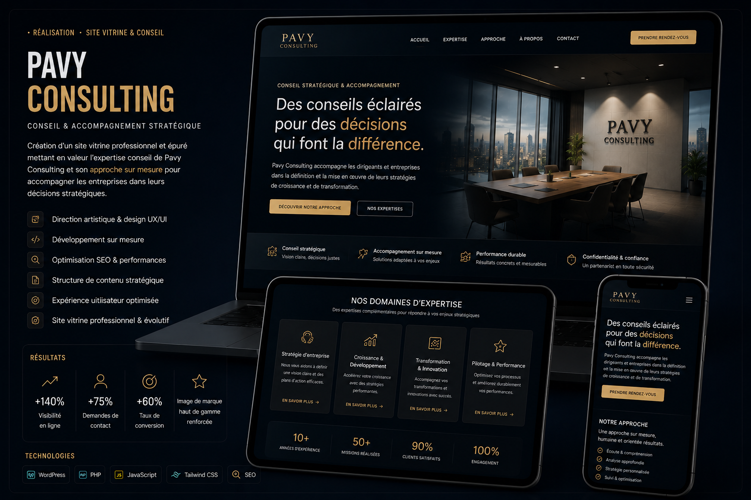 Pavy Consulting — aperçu projet